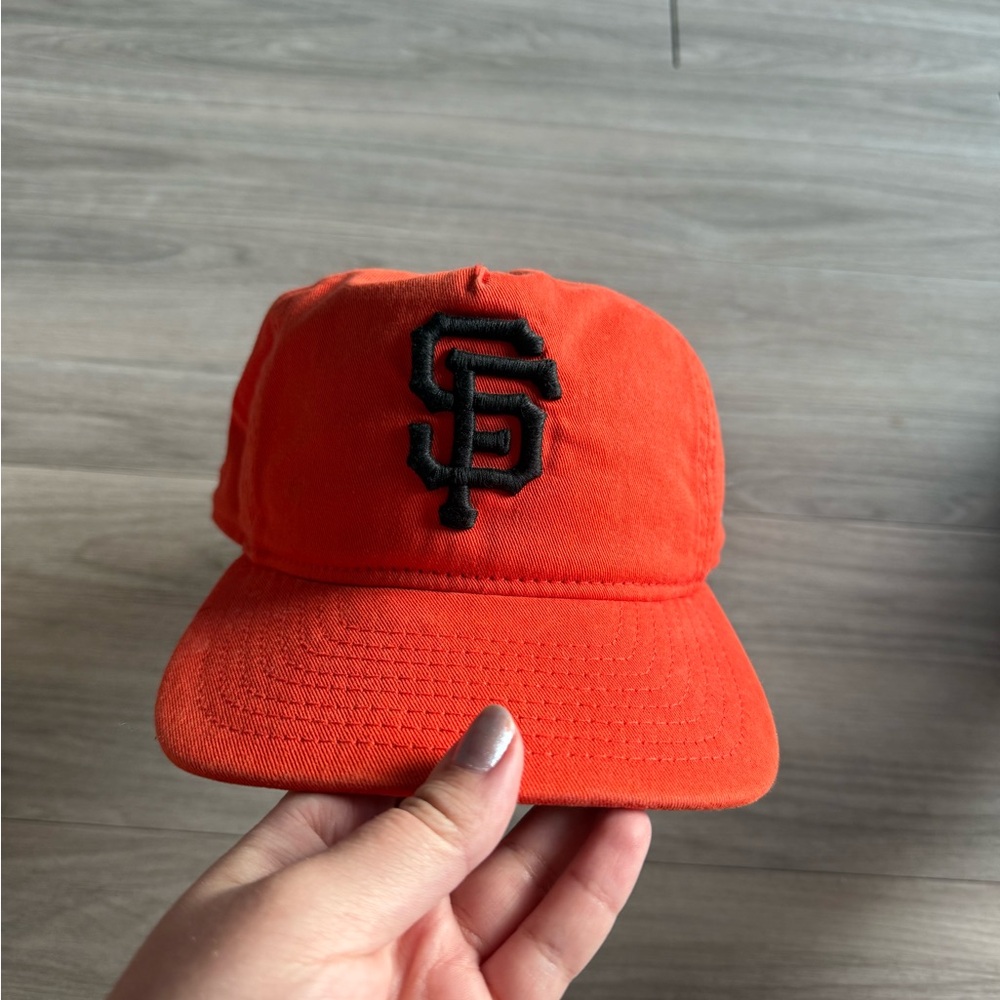 Orange Baseball Cap with Black SF Logo